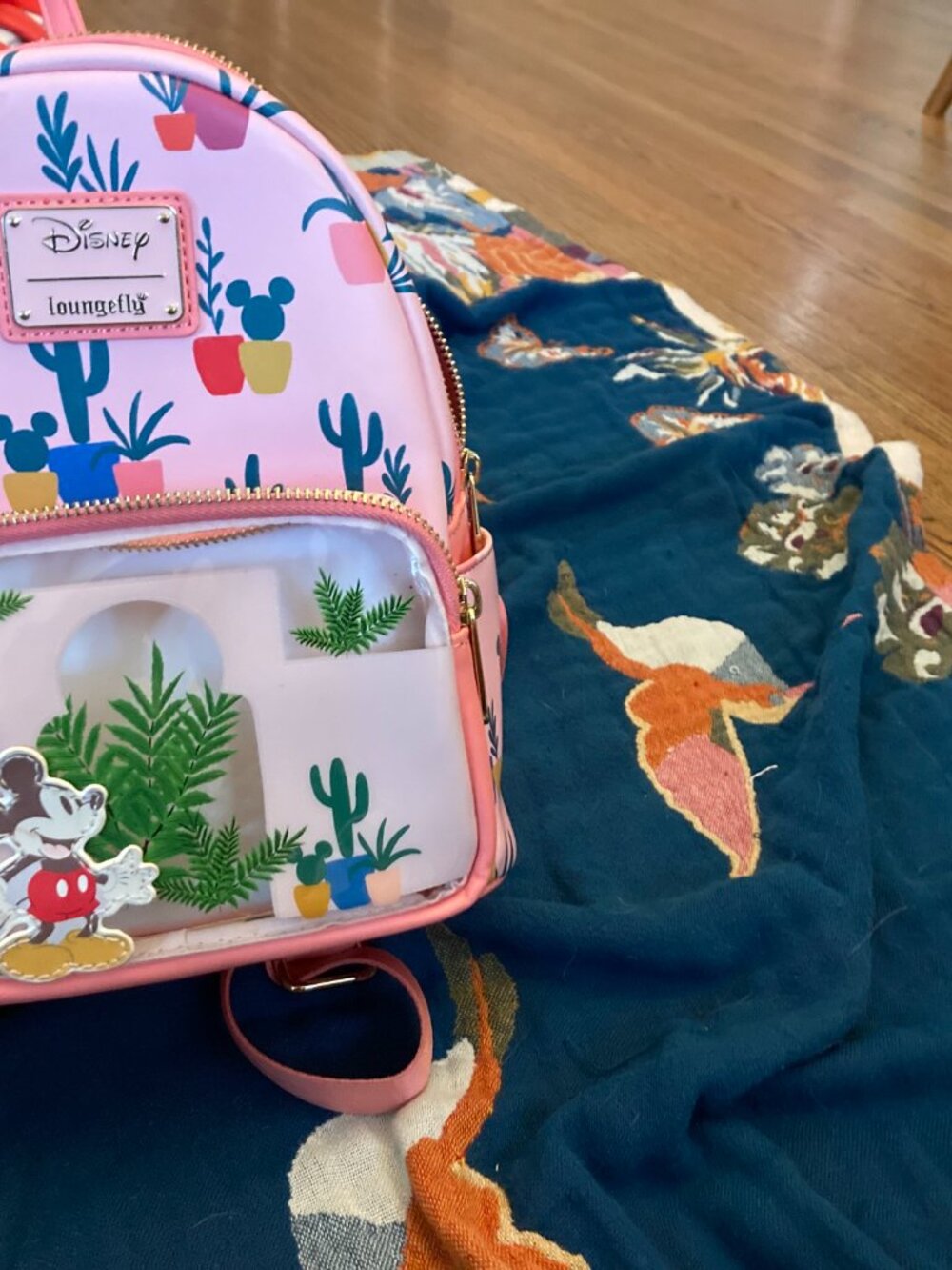 Disney Loungefly Mickey cactus minibag pink